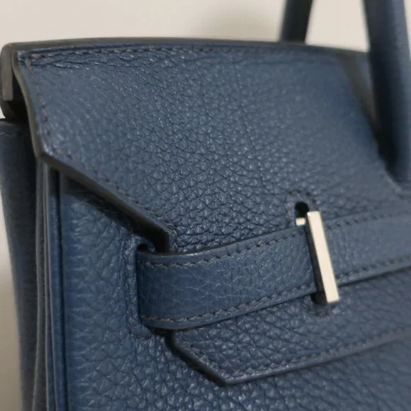 HERMES BIRKIN 35CM BLUE DE MALT CLEMENCE LEATHER PALLADIUM HARDWARE 2009 - Picture 5 of 16